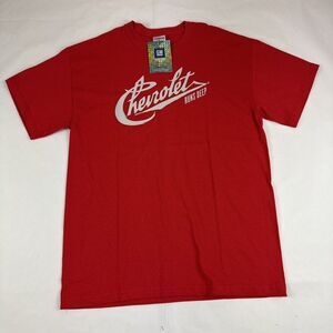 Chevrolet Runs Deep Graphic Tee Mens M Red Short Sleeve Crewneck GM Automotive‎